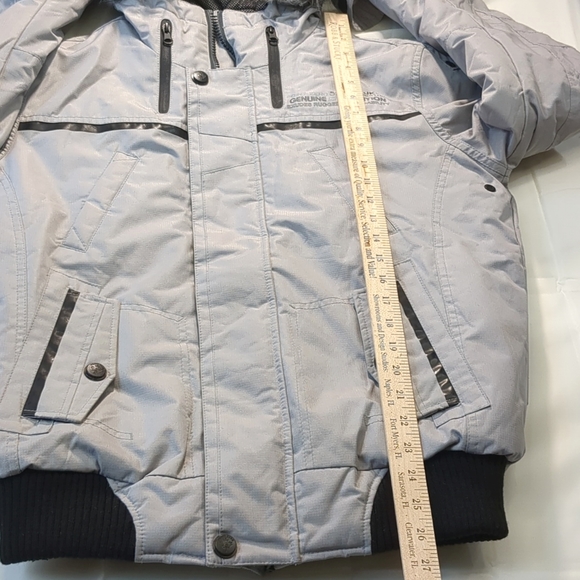 Point Zero 55 Series Canadian Collection Faux Fur Hooded Jacket Men's XS Lt Grey - Picture 16 of 16